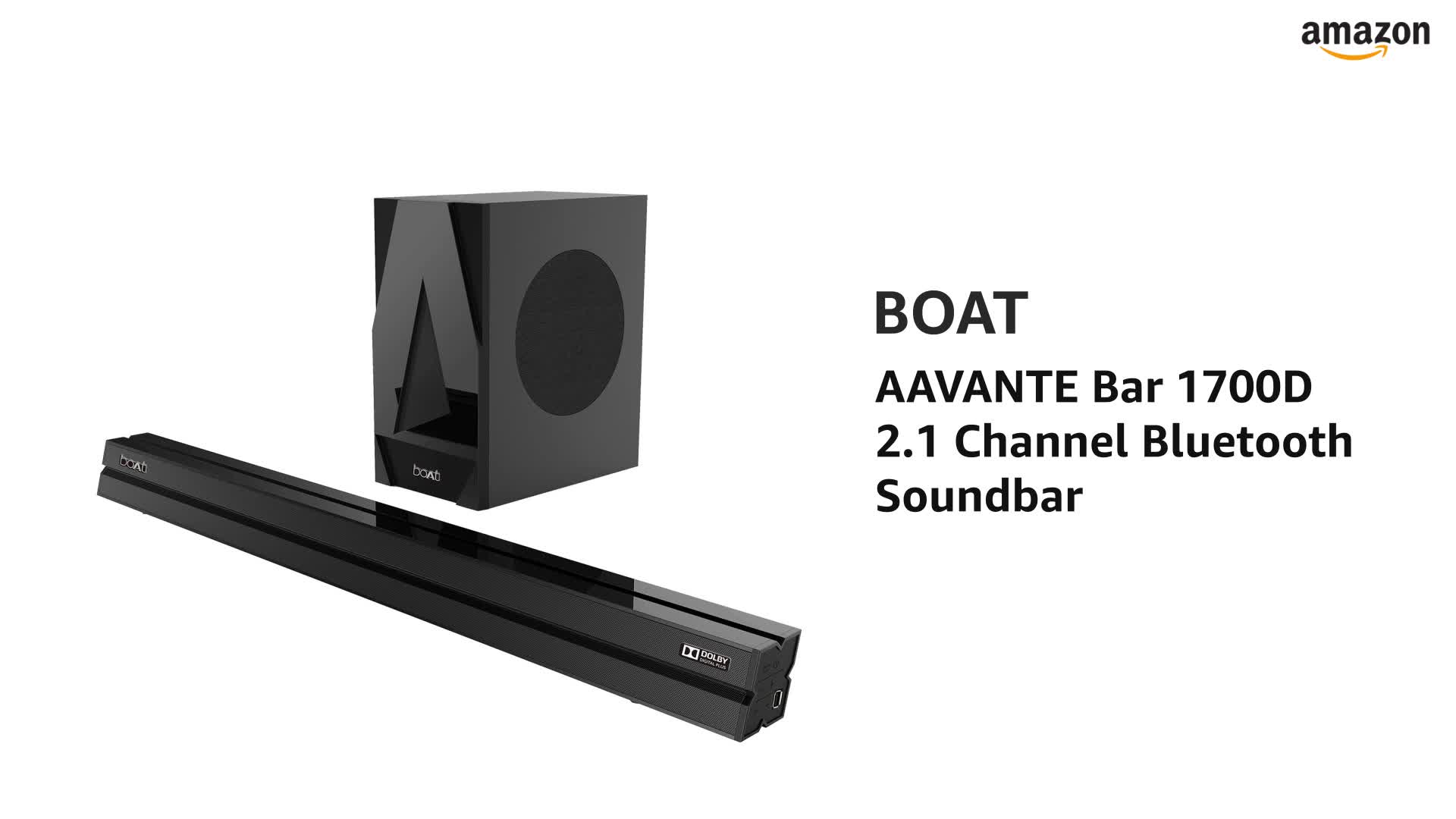 Boat AAVANTE Bar 1700D 120W 2.1 Channel Bluetooth Soundbar With Dolby