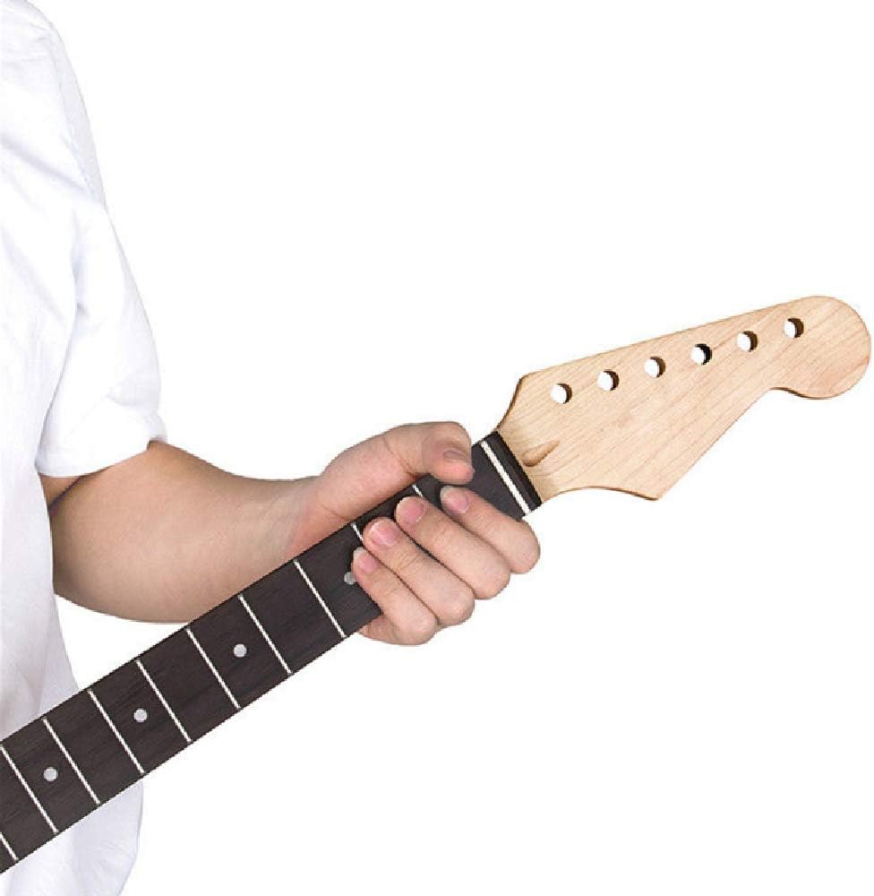 TTPF Guitar Neck, 22 Lattice 25.5 Inch Maple Rose Plank Support Back Centerline Matte Accessories Handmade Suitable for Electric Guitar