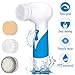 Sonic Vibrating Facial Cleansing Brush, Waterproof Face Brush, Smart Timer, Wireless Charging Face Scrubber with 3 Modes and 2 Brush Heads for Deep Cleansing, Exfoliating Galvanic Machines, Purple