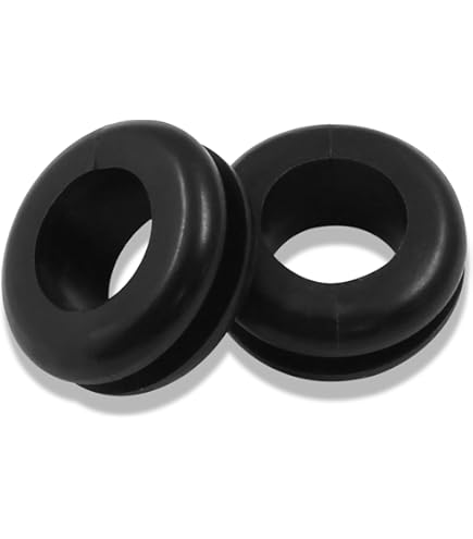 Uxcell 16Pcs Rubber Grommets 1-3/16" (30mm) Drill Hole, 1" (26mm) ID Single Sided Hole Plugs Ring Gasket For Firewall Cable Wire Protecting, Black