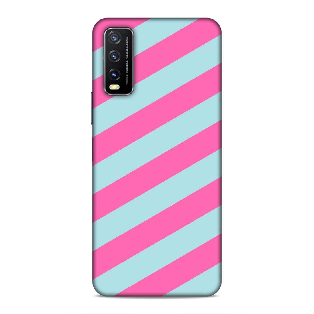 UnboxJoy VIVO Y20 Mobile Case Cover Printed with Pink and Blue Patterns