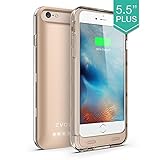 iPhone 6S Plus Battery Case, iPhone 6 Plus Battery Case, ZVOLTZ ZT6+ iPhone 6/6S Plus Battery Case (5.5 Inches) - [Champagne Gold/Clear]- 4000mAh Protective Charging Case Backup Battery Pack