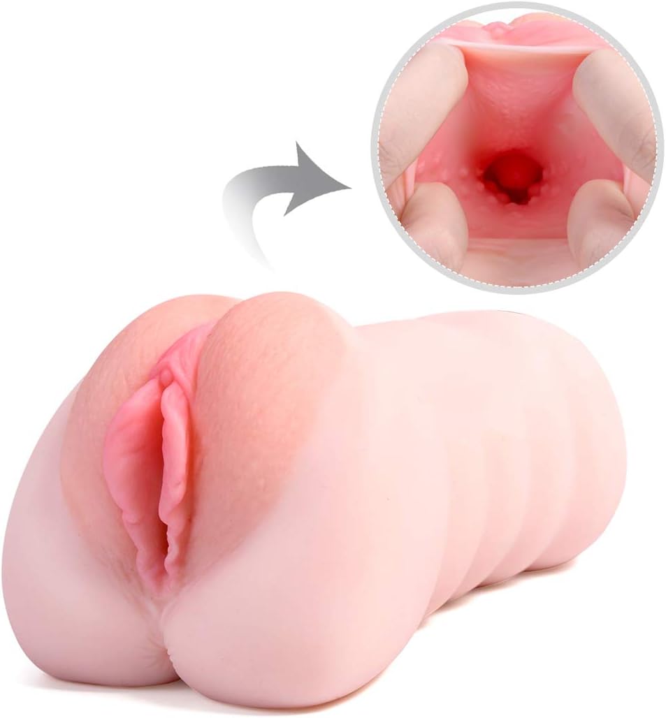 3D Realistic Artificial Toys for Male with 2 Lifelike Entries Cup Underwear Soft Skin-Like Silicone Masturbrators Doll Adullt Toys, Best Gift for Men Blówjób Smooth Silicone Toys,Tshirt