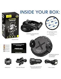 Wireles Cargador de coche soporte con one touch system, color negro