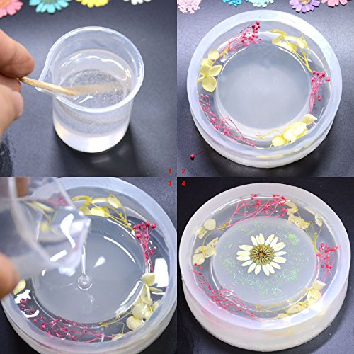 Funshowcase 6.3" Heart Ashtray Resin Silicone Mold for Polymer Clay, Resin Epoxy Crafting Projects Large
