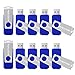KOOTION 10 Pack 1GB USB Flash Drive 10pcs Thumb Drive-Bulk Pack- USB 2.0 in Blue