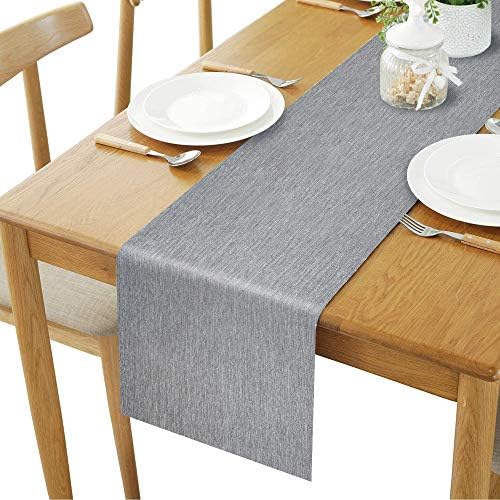 Rifny Table Runner Placemats Heat Resistant Washable Woven Vinyl