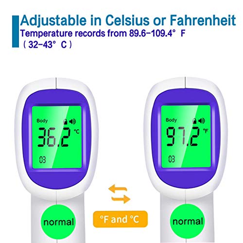 XINQITE Forehead Thermometer for All-Age, The Contactless Thermometer for Temperature Testing, Body and Surface Thermometer 2 in 1 Dual Mode Thermometer