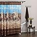 Zenna Home Running Free Western and Horse Theme Shower Curtain