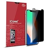 iCarez [4 Way Privacy] 360 Degree Film Screen Protector for Apple iPhone X iPhone 10 5.8-Inch [1-Pack Updated Version] Easy Install with Lifetime Replacement Warranty