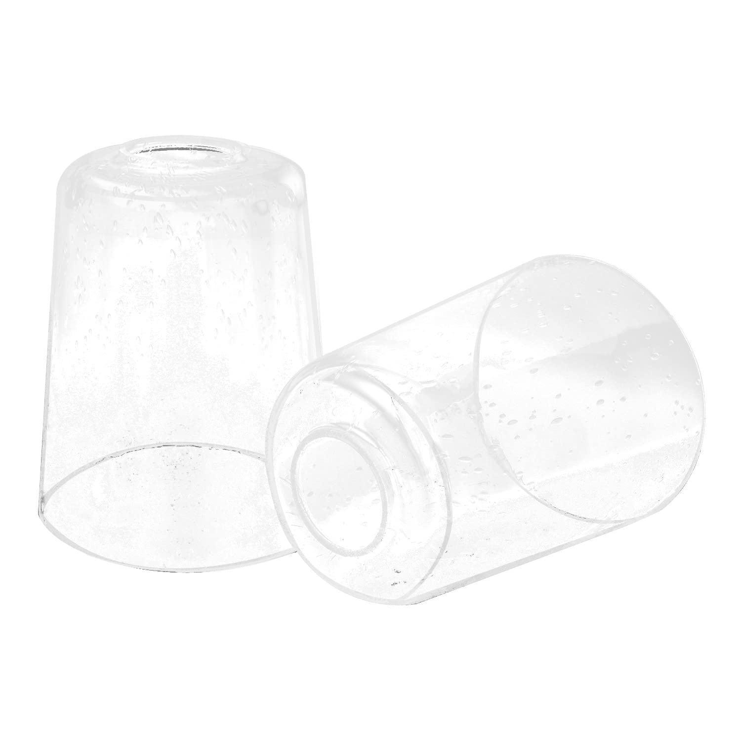 Photo 1 of Anmire 2 Pack Clear Seeded Glass Shade, Modern Light Fixture Replacement Globe or Cover with 1-5/8-Inch Fitter for Chandelier Wall Sconce Pendant Light, G0025