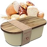 Bread Box Basket Bin Eco Friendly Non Toxic Dishwasher Safe Kitchen Storage Food Container with Wooden Bamboo Cutting Board Lid Included