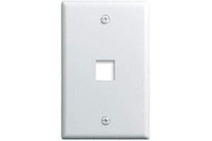 Legrand On-Q WP3401WH 1 Port Keystone Single Gang Wall Plate, Supports Keystone Insert, Screw-In Plastic, White