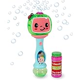 Little Kids Cocomelon Light and Sound Musical Bubble Wand, Includes Bubble Solution