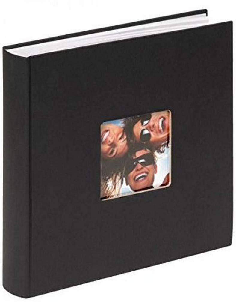 walther Design Photo Album Black 30 x 30 cm with Cover Cut-Out, Fun FA-208-B
