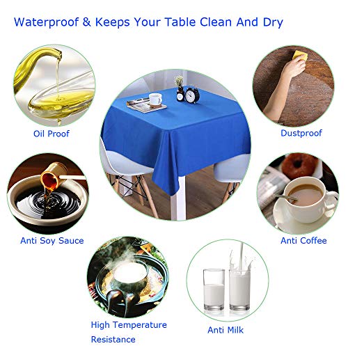 Plastic Tablecloths for Rectangle Tables - 6 Pack, Candywe Disposable Plastic Tablecloth 54 Inch. x 108 Inch. 6 to 8 Foot, Rectangle Plastic Table Cover for Parties Birthdays Weddings Picnics