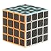 Twister.CK Carbon Fiber Sticker 4x4x4 Puzzle Cube ,Speed Cube Puzzle Cube Black 60mm,Smooth Magic Cube Puzzles,Great Corner Cutting,Turns Quicker and Smoother Than Original,100% !