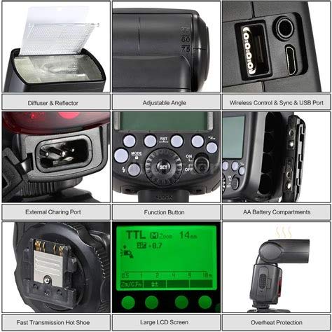 Godox TT685F TTL Flash Speedlite 2.4G sans Fil GN60 HSS 1/8000s et 0.1-2s Temps de Recyclage Flash Compatiable pour Fuji Fujifilm Caméra X-Pro2 X-T20 X-T2 X-Pro1 X100F - Image 5