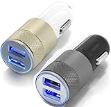 Ixir 12V-24V 2 Port 3.1 Dual USB Car Charger + Smart Iq Technology for Apple iPhone 4 5 6 6s Plus iPad & &roid Samsung Galaxy S6 Edge Note 5 4 3 2 - 2 Pcs