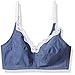 Loving Moments by Leading Lady Women's Sc Bra with Stretch Lace (2-Pack), Denim/White White/Pink, 36D