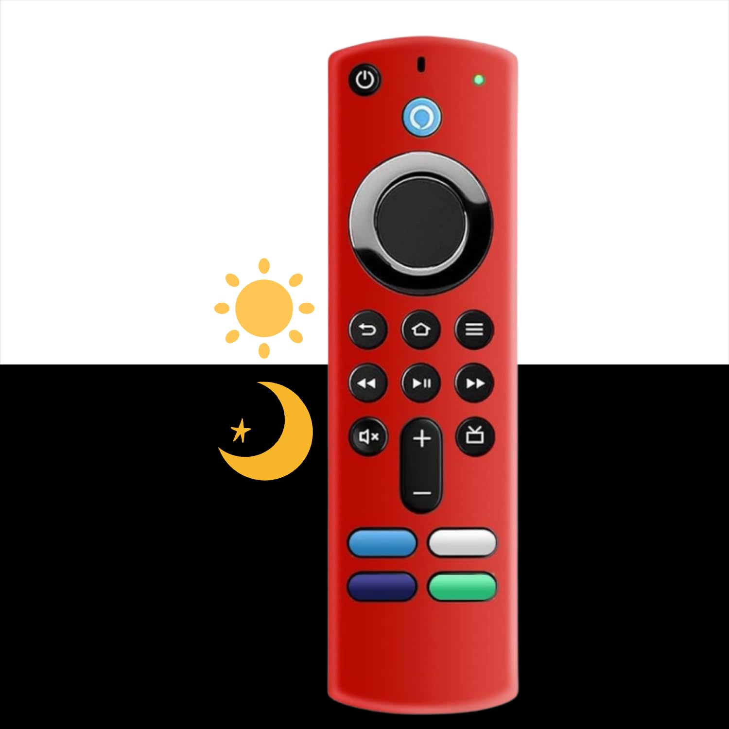 Remote Cover Compatible with 3rd Gen Voice Remote, Anti Slip Silicone Protective Case Cover with Lanyard