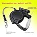 Retractable Dog Leash, PYRUS 8M/26FT Pet Traction Rope Head Dog Collar Training Lead with Detachable Flashlight for Dogs ( Black )