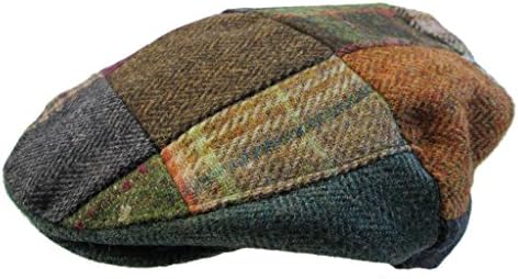 Green Irish flat cap with a black brim featuring the brand "Biddy" emblem.