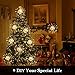 Onforu 2 Pack LED String Lights, 8 Modes Dimmable with Remote Control, Battery Operated Hanging Starburst Lights, IP65 Waterproof, Decorative Copper Wire Lights for Parties(Warm White)