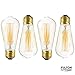 4-Pack Vintage Edison Light Bulbs, 40W E26/E27 Base Dimmable Replacement Vintage Incandescent Light Bulbs, Antique Squirrel Cage Lights, 110V, Pendant Ceiling Chandelier Antique Exposed Filament, HOM