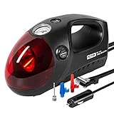 POTEK DC 12V 300PSI Portable tire inflators/Car Electric Air Compressor Pump with Gauge for Car, Truck, Bicycle,Basketballs and Inflatable Objects