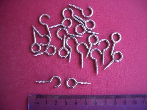 Amazon Com 20 X Net Curtain Wire Chrome Hooks And Eyes Screws