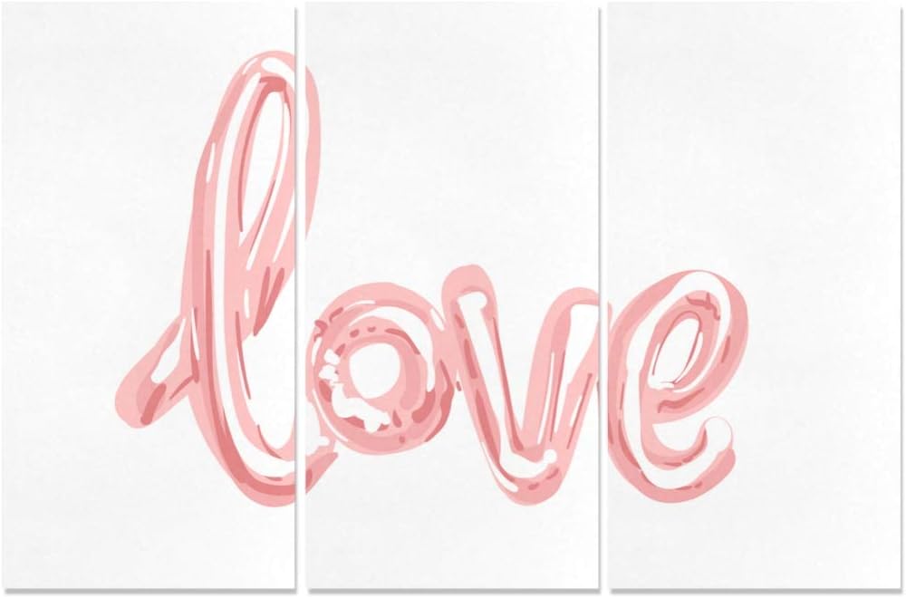 Amazon Com Jnseff 3 Panel 3d Wall Decorations Love Realistic Rubber Rose Gold Balloon Window Art Wall Decor Best Wall Art Walls Decor For Home Living Room Bedroom Bathroom Wall Decor Posters Posters