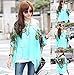 HP95(TM) Women's Bohemian Style Batwing Sleeve Chiffon Beach Loose Shirt (Green 2)