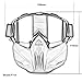 Motorcycle Goggles Mask Detachable, Harley Style Protect Padding Helmet Sunglasses, Road Riding UV Motorbike Glasses (Grid)