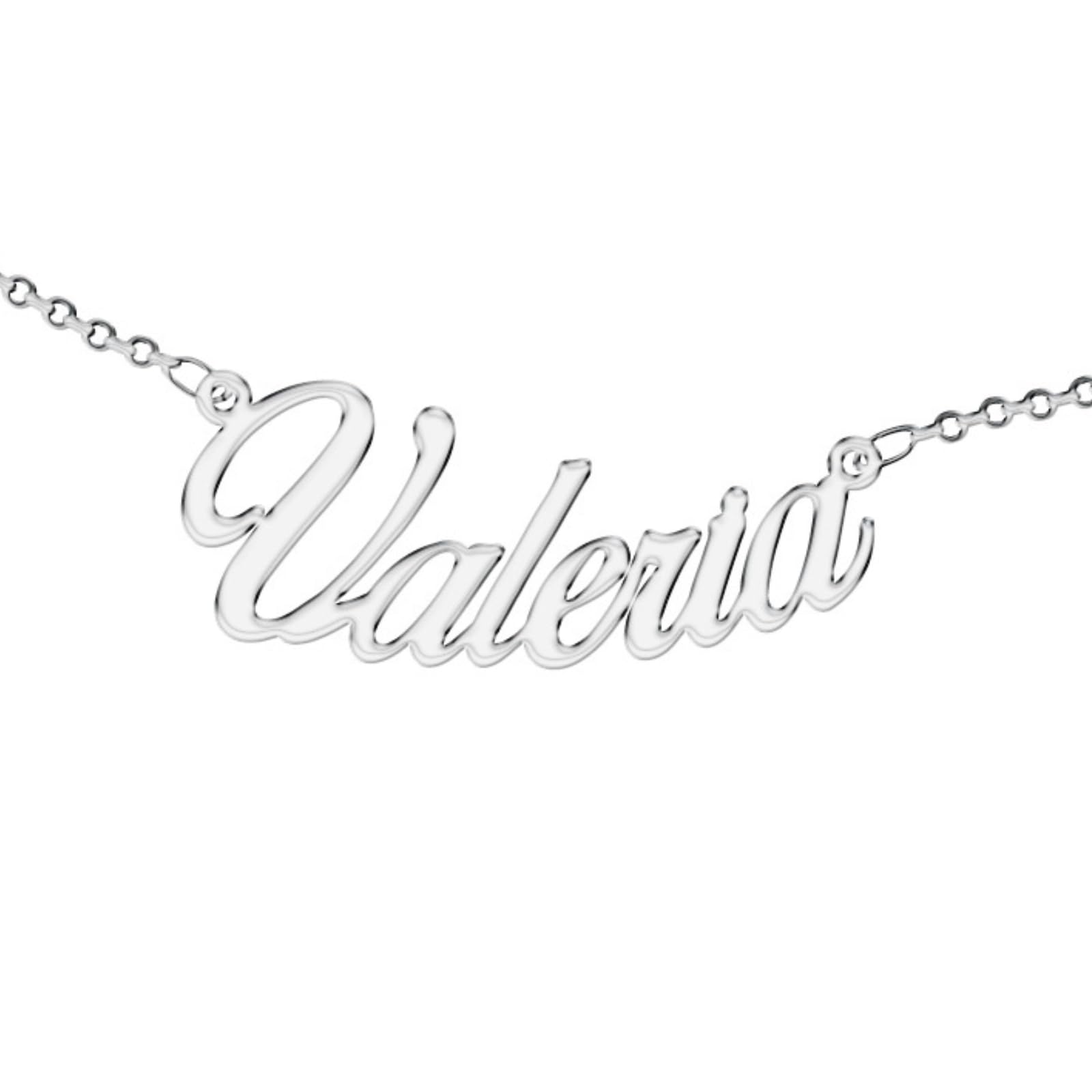Zuffetti Personalised Women's Necklace with Name Wear Your Name Stainless Steel Hypoallergenic Silver Colour Designed in Italy Steel, Steel