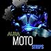 OPT7 Aura Motorcycle LED Accent Lighting Kit, RGB Multi-Color Lights Kit with Remote, Motorcycle Lights Underglow Strips Accessories with Switch for Cruisers, 10pc Single Row