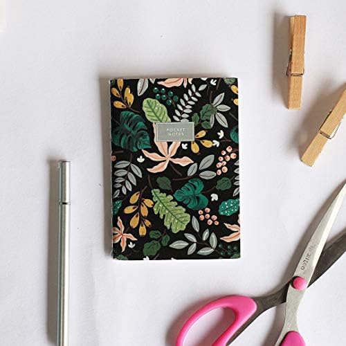 HAPPYWAGON The Ink Bucket Designer Made Leaves Pocket Notebook Printed Soft Cover, Blank Inside, 50 Pages (W 9.9 cm X H 13.9 cm)