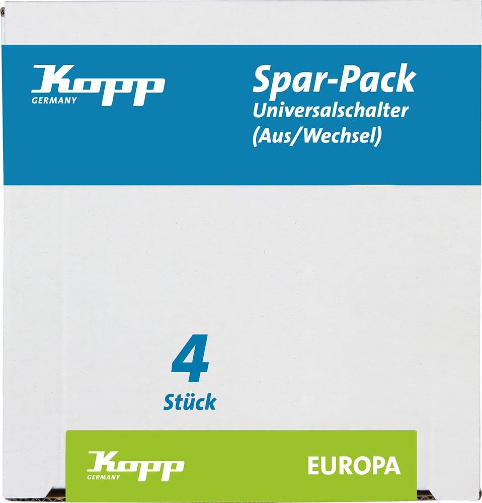 Kopp Europa 617613086 Universal Switches (On/Off) Pack of 4