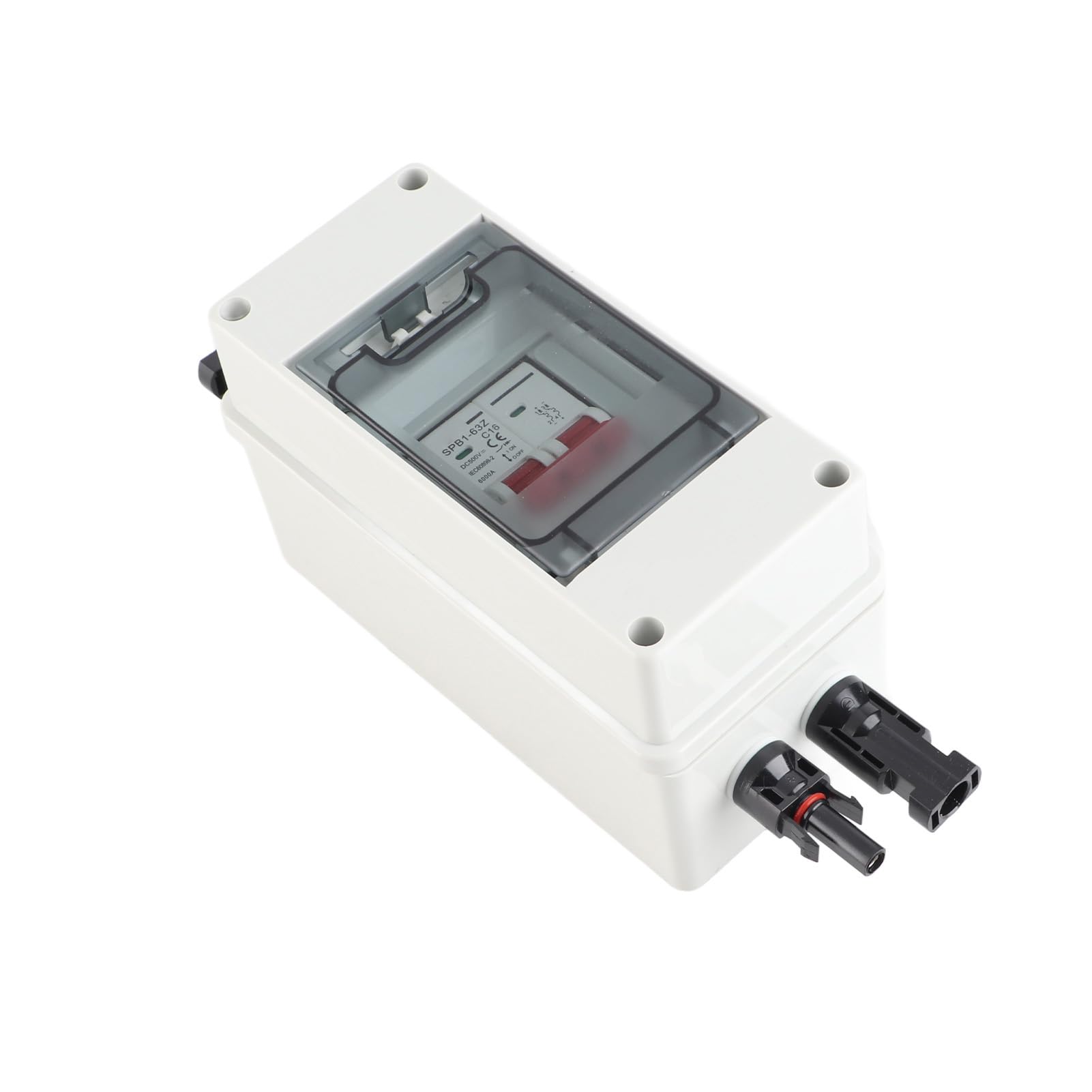 DC500V Solar Disconnect Switch PV Isolator Switch Mini Circuit Breaker with IP65 Waterproof Distribution Box for Home (16A)