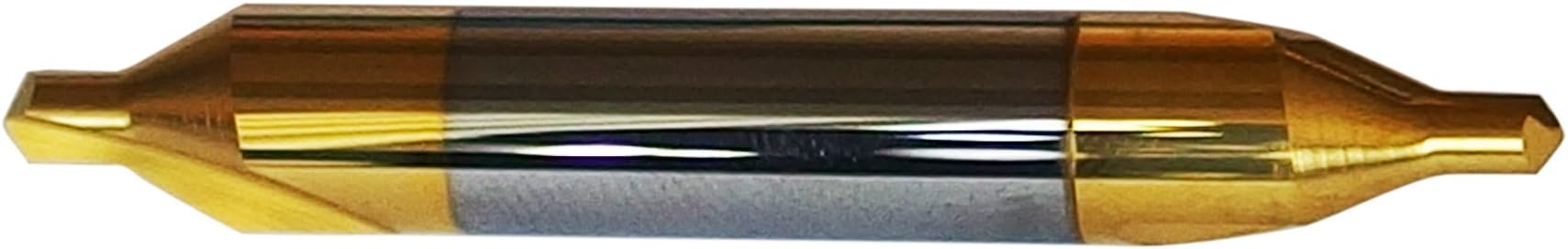 Cobra Carbide 31564 Micro Grain Solid Carbide Combined Drill Bit and Countersink, TiN Coated, Round Shank, Through-Hole Flute, 60 Degrees Point, 4 Size, 2-1/8" Length (Pack of 1)