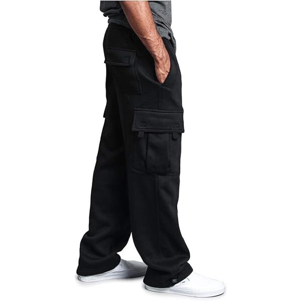 Pantalon De Randonnée Homme Doublé Polaire | Coupe Ample Grandes Tailles | Poches Cargo | Stretch Et Décontracté | Pour L'hiver Et Le Plein Air