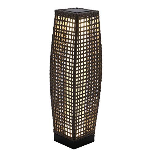 black wicker floor lamp