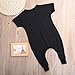 Gobrillant Newborn Toddler Infant Baby Boy Girl Romper Jumpsuit Bodysuit Clothes Outfits (6-12 Months, Black)