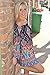 Mintsnow Women Bohemian Pattern Printed Loose Fit Off Shoulder Shift Dresses,Black,X-Large