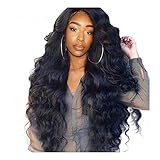 Cici Collection 250% High Density Lace Front Human Hair Wigs With Baby Hair 7A Wavy Brazilian Lace Front Wigs Human Hair Pre Plucked Lace Front Wigs For Black Women (16inch, Body Wave)