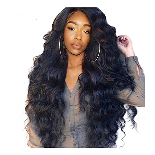 Dolago Lace Front Wigs Human Hair 250% Density Body Wave for Black Women Glueless 100% Human Hair Wigs Brazilian Virgin Lace Frontal Wig Bleached Konts Pre Plucked with Baby Hair Natural Color 16inch