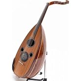 Professional Iraqi Oud Floating Bridge Pamela Mother of Pearl design &amp; Cedar Top Solid Arm-rest &amp; Kurschner Strings