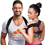 Relivia Posture Corrector for Men and Women - Back Straightener for Clavicle Support - Upper Back Brace Providing Pain Relief for Neck, Back & Shoulders - for Everyday Use in Office, Home and Gym