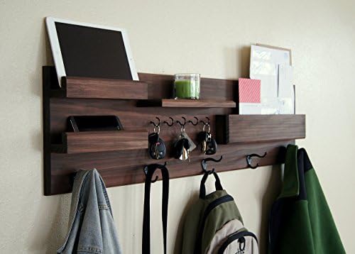 Entryway Organizer Coat Rack and Key Hooks Mail Storage Sunglasses Storage