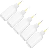 5pcs Pottery Glaze Squeeze Bottles with Needle Tips Plastic Applicator Bottles for Ceramics Slip Trailing Underglazing Craft Detailing Diy Clay and Art Projects